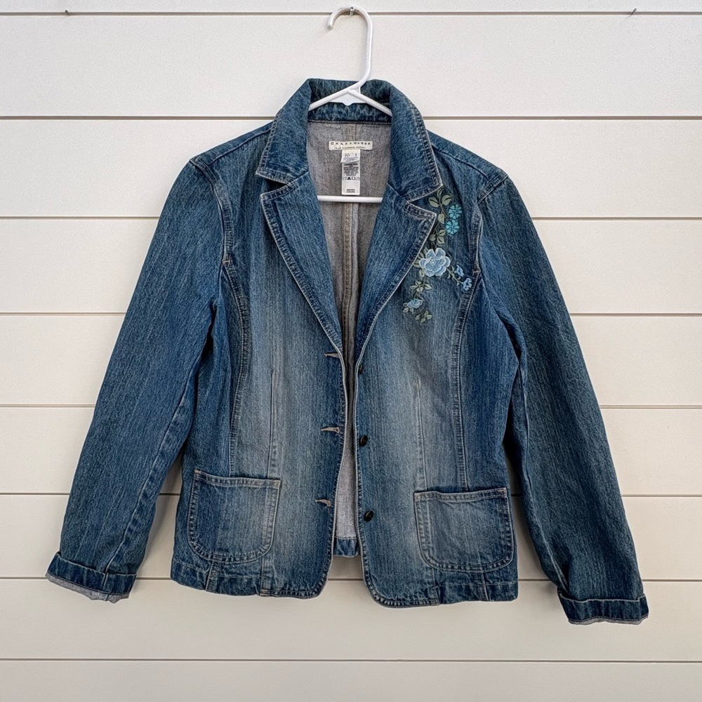 Crazy Horse by Liz Claiborne Blue Denim Jacket